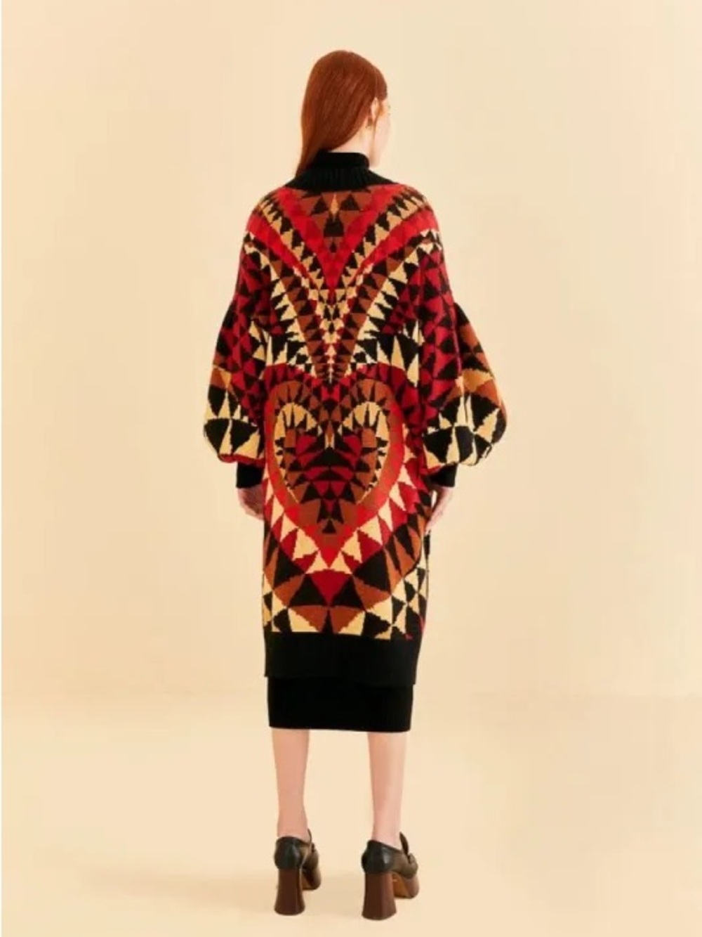 Farm Rio Heart Deco Maxi Cardigan